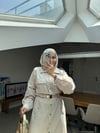 Burbery Tasarım Elbise-Bej
