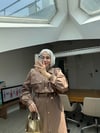 Burbery Tasarım Elbise-Kahverengi