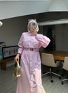 Burbery Tasarım Elbise-Pembe