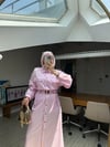Burbery Tasarım Elbise-Pembe