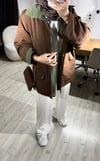 Çift Renkli BarBour Beymn Ceket/ Haki -Kahve 