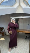 Diana Kemerli Puf Elbise Mürdüm