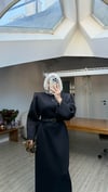 Diana Kemerli Puf Elbise Siyah