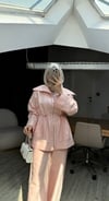 Disa Taşlı Jakarlı Takım | Pembe