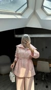 Disa Taşlı Jakarlı Takım | Pembe