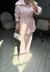 Disa Taşlı Jakarlı Takım | Pembe