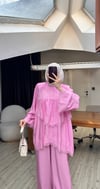 Güpürlü İthal Takım-Pembe