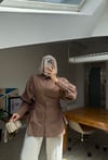 Helena Tasarım Gömlek -Kahverengi 