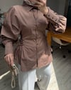 Helena Tasarım Gömlek -Kahverengi 