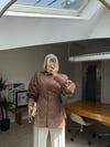 Helena Tasarım Gömlek -Kahverengi 