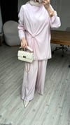 İzabel Dantelli Tasarım Takım-Pembe