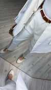 Kemerli Basic Pantolon-Beyaz
