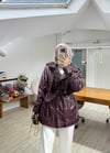 Kemerli Deri Trençkot Bordo