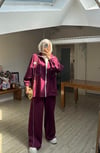 Kontrast Detaylı Oysh Takım Bordo
