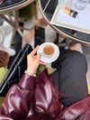 Kürk Yakalı Deri Kaban Bordo