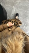 Kürk Yakalı Kaşe Kaban Taba