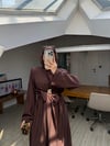 Lilyum Tasarım Elbise- Kahverengi