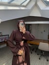 Lilyum Tasarım Elbise- Kahverengi