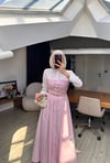 Maskülen Tasarım Elbise-Pembe