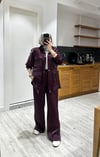Mia Cep Detaylı Tasarım Takım/Bordo