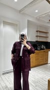 Mia Cep Detaylı Tasarım Takım/Bordo