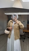 Nakışlı Droplu Tasarım Ceket/Bej