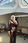 Oysh Fermuarlı İkili Takım Kahverengi