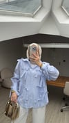Pearly Tasarım Gömlek-Mavi