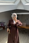 Pera İkili Tensel Kimono Takım - Kahverengi 
