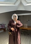 Pera İkili Tensel Kimono Takım - Kahverengi 