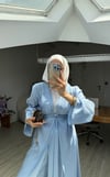 Pera İkili Tensel Kimono Takım - Mavi