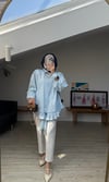 Sadna Tasarım Gömlek-Mavi