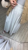 Volanlı Premium Poplin Etek Beyaz