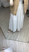 Volanlı Premium Poplin Etek Beyaz