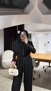 YAKALI OLGA TAKIM/SİYAH
