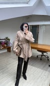 Yeni Helen Saçaklı Kaban Ceket - Bej
