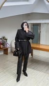 Yeni Helen Saçaklı Kaban Ceket - Siyah