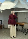 Yeni Model Rana Kaşe Kaban Bordo