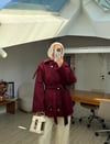 Yeni Model Rana Kaşe Kaban Bordo