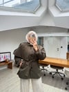 Yeni Pelerinli Tasarım Trençkot Haki
