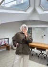 Yeni Pelerinli Tasarım Trençkot Haki