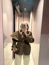 Yeni Pelerinli Tasarım Trençkot Kahve