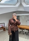 Yeniii Premium Kruvaze Trençkot Kahverengi