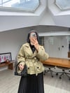 Yeniii Premium Kruvaze Trençkot Olive
