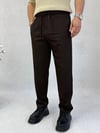 Acı Kahve Lastik Bel Regular Pantolon P0037