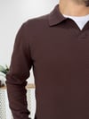 Acı Kahve Polo Yaka Regular Fit Triko K0019