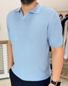 Açık Mavi Polo Yaka Triko Tshirt T0006