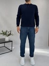 Açık Yaka Uzun Kol Lacivert Triko K0028