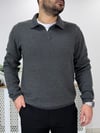 Antrasit Polo Yaka Regular Fit Triko K0020