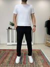 Beyaz bisiklet yaka Basic Tshirt T0012 